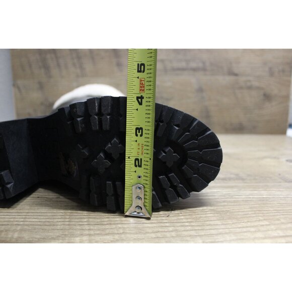 Mark Fisher‎ women's sheepskin trim leather fold over top chunky lug sole boots - Picture 9 of 14